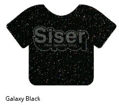 Galaxy Black Glitter Vinyl - Select a Size